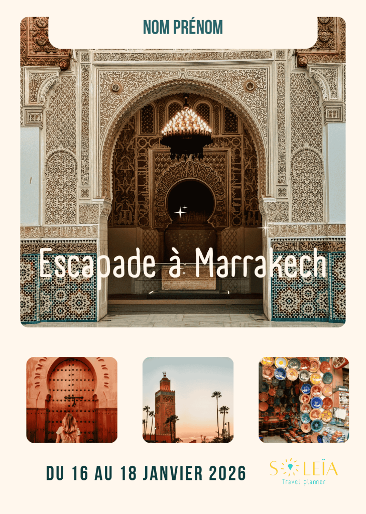 Carnet de voyage Marrakech